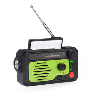 Multi Function Black 2000mAh NOAA Weather Radio with Solar Hand Crank USB Charging BT Speaker <b>LED</b> Flashlight Alarm Outdoor - Product Image 6