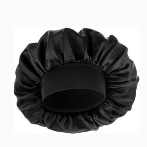 Gorros de Ducha de Satén de Lujo para Mujer, con Banda Elástica Ancha, 1 Capa, en Forma de Sombrero, Colores Sólidos, para el Cuidado del Cabello Durante la Noche, Ecológicos, MOQ Bajo - Product Image 1