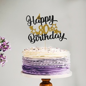 1 adorno para <span class=keywords><strong>pastel</strong></span> de feliz <span class=keywords><strong>cumpleaños</strong></span> número 80, adorno de <span class=keywords><strong>pastel</strong></span> negro y dorado con purpurina para decoración de fiestas de <span class=keywords><strong>cumpleaños</strong></span> número 80 - Product Image 4