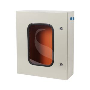 Boîtier de distribution électrique métallique IP66 CE RoHs UL pour intérieur/extérieur, montage mural, avec fenêtre transparente - Product Image 2