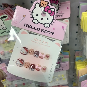 Faux ongles mignons en forme <span class=keywords><strong>de</strong></span> dessin animé faits à la main pour petites filles <span class=keywords><strong>de</strong></span> 3 à 12 ans, ongles à presser réutilisables, lot en vrac, idéal pour offrir - Product Image 3