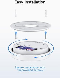 Détecteur de fumée fonctionnant sur piles 9V avec indicateur LED, alarme sonore et <span class=keywords><strong>bouton</strong></span> de silencieux - Product Image 6