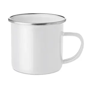 Tazza in metallo smaltato argentato, merchandising personalizzato - Product Image 4