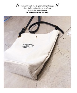 GOTS-Bolso de hombro de lona con mango de cuero, bolsa de mano oem sin Azo, parte inferior redonda, 4x4, color negro, para compras en la playa - Product Image 5
