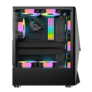 Snowman CS009 độc đáo Mini ITX chơi game PC Chassis Tempered Glass giữa tháp với máy tính để bàn màu đen hỗ trợ Micro ATX Bo mạch chủ - Product Image 4