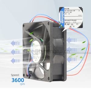 Ventilador Axial de Refrigeración ebmpapst 8412NH 12V DC 46.5CFM 2.2W 37dBA 80x80x25mm 8025 8cm con Cables y Rodamiento de Bolas para Inversor - Product Image 3