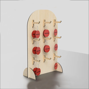 Soporte de exhibición de llavero de madera contrachapada hecho a medida Encimera Estante de exhibición de llavero de 4 lados - Product Image 5