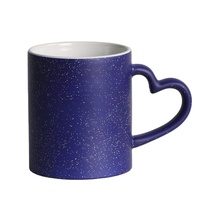 Tasse à couleur changeante avec Photo imprimée d'eau chaude, tasse de Sublimation à paillettes