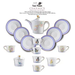 Juego de Té de Porcelana Fina Huazhuqingfeng, Estilo Europeo, Tetera, <span class=keywords><strong>Tazas</strong></span> de Lujo Resistentes al Calor para Uso en el Hogar y la Oficina - Product Image 3