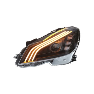 Conjunto de Faros Delanteros Modificados con Lentes LED para Clase C C180/C200 W204, Luz Diurna de 12V, Nuevos Faros LED de 12V y 6000K para C-Cla - Product Image 4