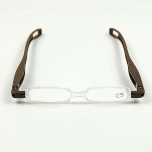 Lunettes de lecture de presbytie en plastique minces portables en rouge et marron avec étui pliant les lunettes des personnes âgées - Product Image 6