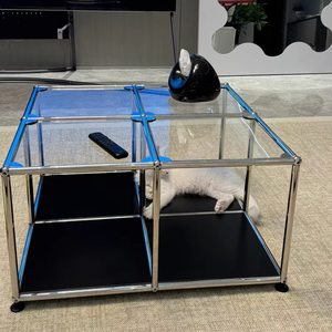 Phòng khách phòng ngủ Tủ Modular lưu trữ đồ nội thất Side End bảng tủ thép không gỉ lưu trữ Bàn cà phê - Product Image 1