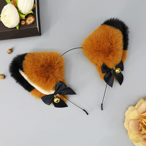 Serre-tête en peluche avec oreilles <span class=keywords><strong>de</strong></span> bête, mignonnes oreilles <span class=keywords><strong>de</strong></span> chat simulées, accessoires <span class=keywords><strong>de</strong></span> coiffure amusants pour filles, idéal pour les fêtes et <span class=keywords><strong>le</strong></span> cosplay - Product Image 6
