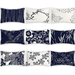Funda de Almohada Hecha de Tela de Satén de Terciopelo Teñida con Hilo, con Impresión Digital y Líneas Diagonales - Product Image 1