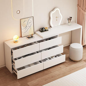 <span class=keywords><strong>Commode</strong></span> en bois moderne de luxe, design extensible et pliable, panneau MDF durable, <span class=keywords><strong>miroir</strong></span> LED pour la maison, la chambre, le salon, l'hôtel, l'appartement - Product Image 1