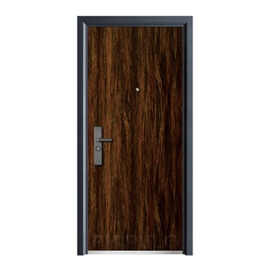 Puerta <span class=keywords><strong>de</strong></span> <span class=keywords><strong>Acero</strong></span> Negra Phipulo con Acabado Mate Antirrobo para Dormitorio <span class=keywords><strong>de</strong></span> Villa Moderna y Minimalista, Uso Interior, Recubrimiento en Polvo - Product Image 5