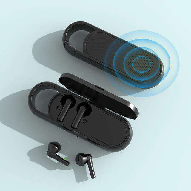 2 in 1 Mini Portable Outdoor Waterproof Blue Tooth Tws Earbuds with Bluetooth Speaker
