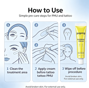 Crème anesthésiante apaisante Yugong. Micro-lames PMU à action rapide, effet désensibilisant cutané. Soins doux et durables. 10 ml - Product Image 4