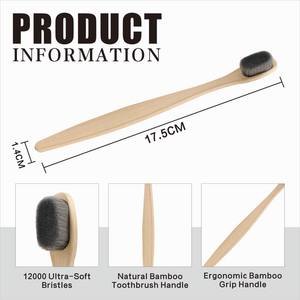 ODM OEM cadeau boîte kraft fenêtre euro 12000 poils nano doux biodégradable brosse bambou brosse nano - Product Image 3