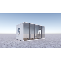 Terrariums modulaires, cabines mobiles Apple, designs graphiques 3D, construction en acier pour villas préfabriquées multi-usages, micro-maisons