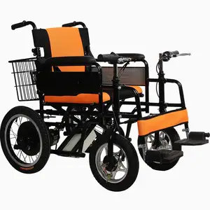 Горячая Распродажа литиевая батарея складной инвалидной коляске колеса по бездорожью электрическая инвалидная коляска используется для продажи