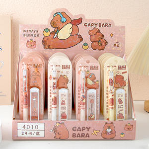 בעלי חיים capybara קריקטורה מכני 0.5 עיפרון חמוד מילוי אוטומטי עפרונות kawaii סט ניירת סט - Product Image 2