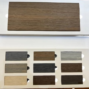Plancher extérieur en <span class=keywords><strong>teck</strong></span> foncé <span class=keywords><strong>massif</strong></span> gaufré Terrasse en <span class=keywords><strong>bois</strong></span> composite Interlocking Co Extrusion WPC Planche <span class=keywords><strong>de</strong></span> terrasse pour parc - Product Image 3