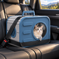 Maison de transport portable pour chat en PP, abri pour animaux de compagnie avec poignée et ventilation, idéal pour les voyages et la maison, pour chats et petits animaux