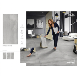 Azulejos de Porcelana con Aspecto de Mármol Verde Algodón, 600x1200mm, Esmaltados y Pulidos, para Pisos y Paredes - Product Image 6