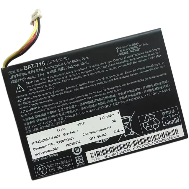 BAT-715 Li-Ion Rechargeable Tablet Laptop Battery for Acer Iconia Tab B1/B1-A71/B1-710 Series-in Stock