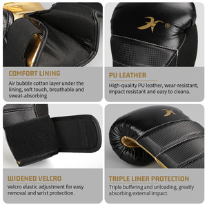 Gants de boxe professionnels pour adultes, Sanda Muay Thai Training Stretch 12 Oz/8oz pour fermeture Boks Eldiveni - Product Image 3