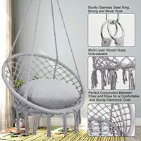 WQ Offre Spéciale Hamac en Macramé 100% Coton avec Support pour Chaise Suspendue