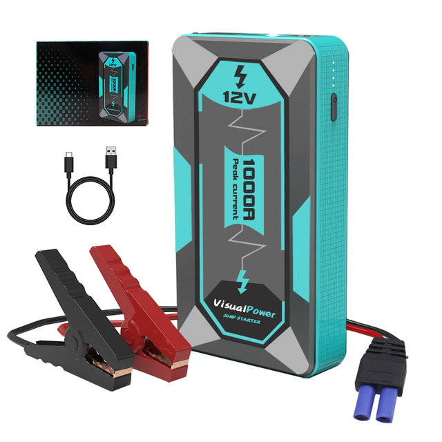 Portable Jump Starter With Car Air Pump Lithium Car Jump Starter With Air Compressor Battery Jump Starter With Tire Inflator