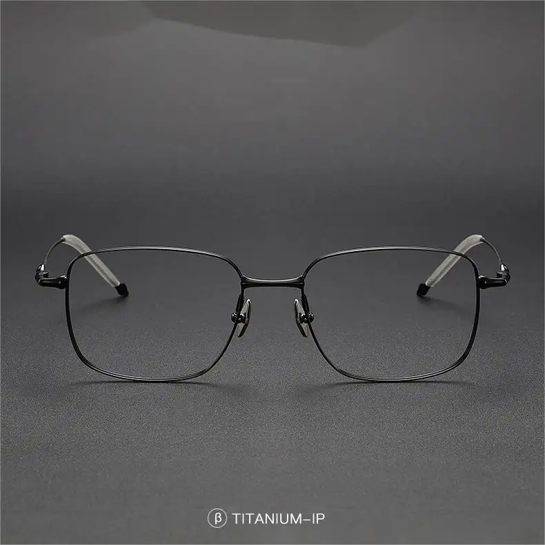 Luxury High-End Japanese Business Retro Glasses with Ultra Light Pure Titanium Eye wear Titanium Frame