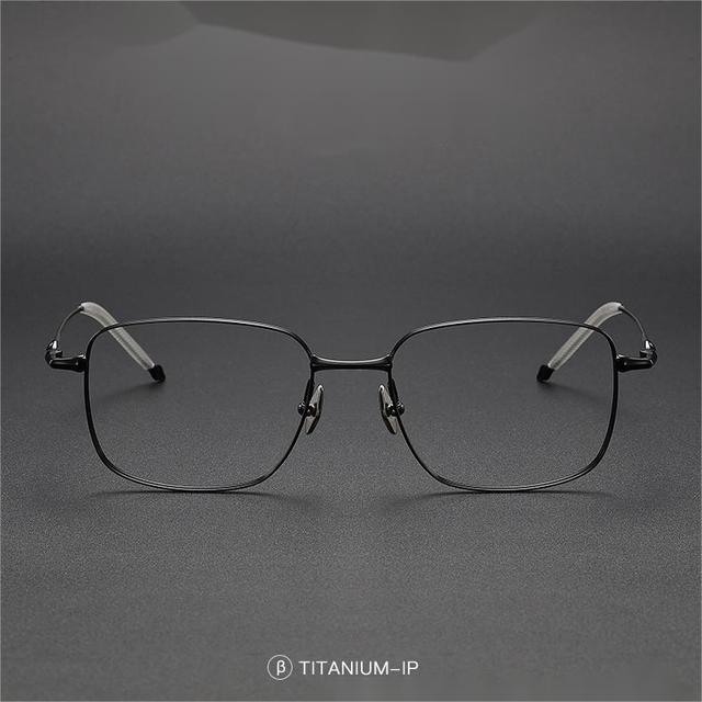 Luxury High-End Japanese Business Retro Glasses with Ultra Light Pure Titanium Eye Wear Titanium Frame