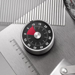 Mechanical <b>Timer</b> Stainless Steel 60 Min Magnetic Kitchen <b>Timer</b> Round Design For <b>Cooking</b> And Study - Product Image 4