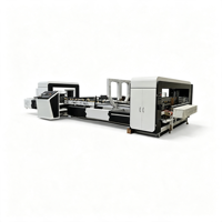 Machine plieuse-colleuse entièrement automatique de haute qualité pour l'emballage de boîtes en carton ondulé, machine plieuse-colleuse automatique