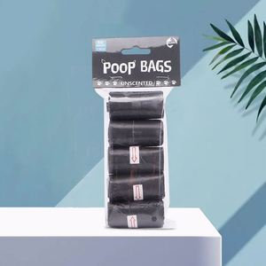 5 Rollos de Bolsas de Basura Biodegradables de PET, Bolsas Negras Desechables para Excremento de Perro con Asas Fáciles de Transportar, Hechas de Plástico - Product Image 1