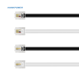 1-20m 6P2C 2 cœurs 6P4C 4 cœurs câble téléphonique RJ11 câble de connexion téléphonique <span class=keywords><strong>fixe</strong></span> plat - Product Image 4