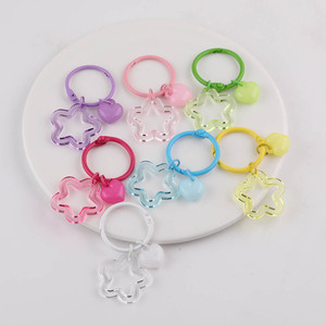 Anillo Transparente en Forma de Estrella para Libros, Colgante Metálico Colorido DIY para Bolsos, Accesorio de Joyería, Tamaño Mediano, Colores Aleatorios - Product Image 1