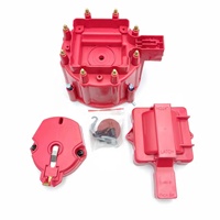 Kit de capuchons de distributeur HEI V8, couvercle de bobine et rotor - ROUGE pour Chevrolet Pontiac Oldsmobile avec garantie de 12 mois