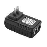 Injecteur PoE 48V 0.5A, adaptateur d'alimentation sur Ethernet avec connexion enfichable pour caméra de sécurité CCTV 802.3af