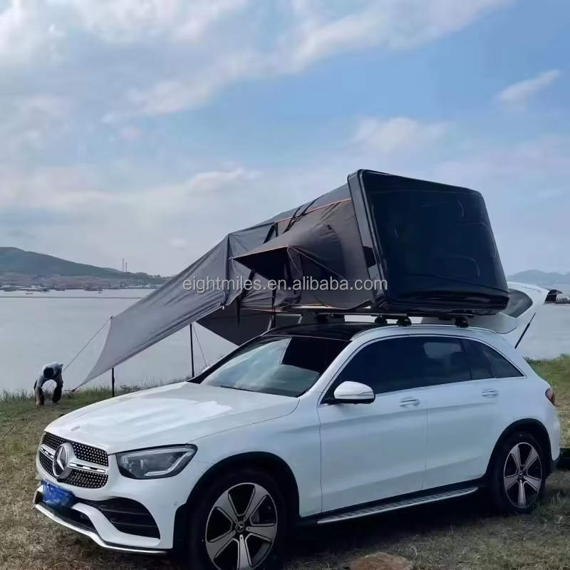 Профессиональный тент на крыше с боковым открытием, жесткий корпус автомобиля, тент на крыше, алюминиевый тент, коробка