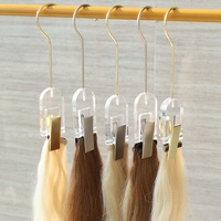 GlamorDove Cintres d'extension de cheveux en acrylique Porte-extensions en acrylique simple pour perruques Présentoir de rangement d'extensions de trame