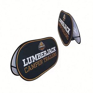 Custom Triangular Pop up A-Frame <b>Banner</b> Sign for Sport Advertising Eco-Friendly Folding Stretch Polyester - Product Image 2