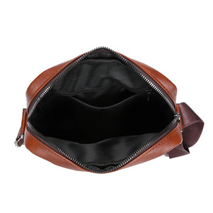 Nuevo Bolso Cruzado de Piel Sintética Vintage para Hombre, Impermeable, con Cierre de Cremallera, Forro de Poliéster, Gran Capacidad, para Verano - Product Image 4
