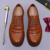 Luxuriöse Herren-Derbyschuhe aus Echtem Pferdeleder, Handgefertigt mit Schnürung und Goodyear-Rahmennaht, Britische Rindsledersohlen