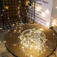 Guirlande lumineuse LED de Noël en forme de hibou, fil de cuivre, multifonction, batterie intégrée, blanc chaud, IP20, 1 m, lumières décoratives