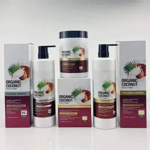 OEM Custom Luxury Wholesale Private Label Natural Organic Collagen Keratin Coconut Oil Hair Care Shampoo and Conditioner Set