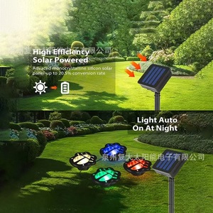 Guirnalda de Luces Solares con Forma de Mariposa, Juego de 4 Piezas, Decoración para Jardín y Césped, Luz LED Empotrada en el Suelo - Product Image 4